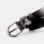 Ceinture Cuir Femme Fine Boucle Ardillon Décorée Feuillage | Selvax La Maison de la Ceinture