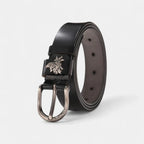 Ceinture Cuir Femme Fine Boucle Ardillon Décorée Feuillage | Selvax La Maison de la Ceinture
