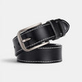 Ceinture Cuir Lisse Fine Couture Blanche Femme Boucle Ardillon | Nestax La Maison de la Ceinture