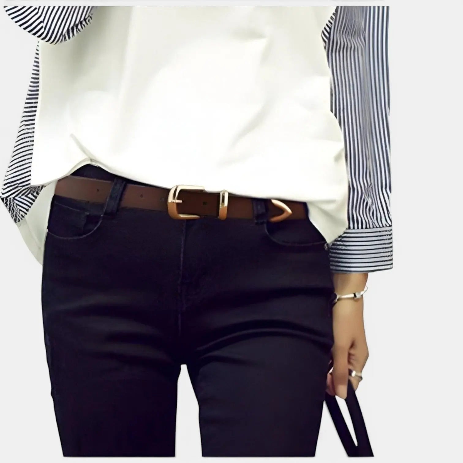 Ceinture Cuir Fine Boucle Ardillon Dorée Femme | Dorvex La Maison de la Ceinture