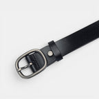 Ceinture Cuir Femme Boucle Ovale Bordeaux | Norvelle