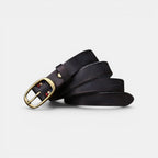 Ceinture Cuir Femme Pleine Fleur Boucle Laiton Rouge | Vamira