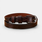 Ceinture Fine en Cuir Texturée Femme Boucle Arrondie | Filvex La Maison de la Ceinture