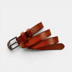 Ceinture Fine en Cuir Texturée Femme Boucle Arrondie | Filvex La Maison de la Ceinture