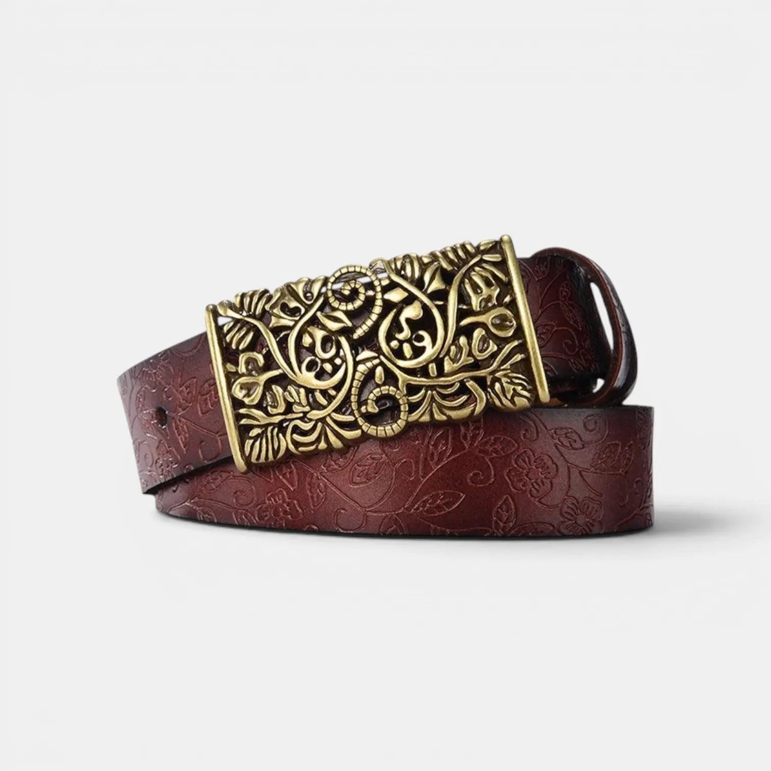 Ceinture Cuir Texturé Look Bohème Femme Boucle Dorée | Borvex La Maison de la Ceinture