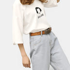 Ceinture Cuir Texturé Look Bohème Femme Boucle Dorée | Borvex La Maison de la Ceinture