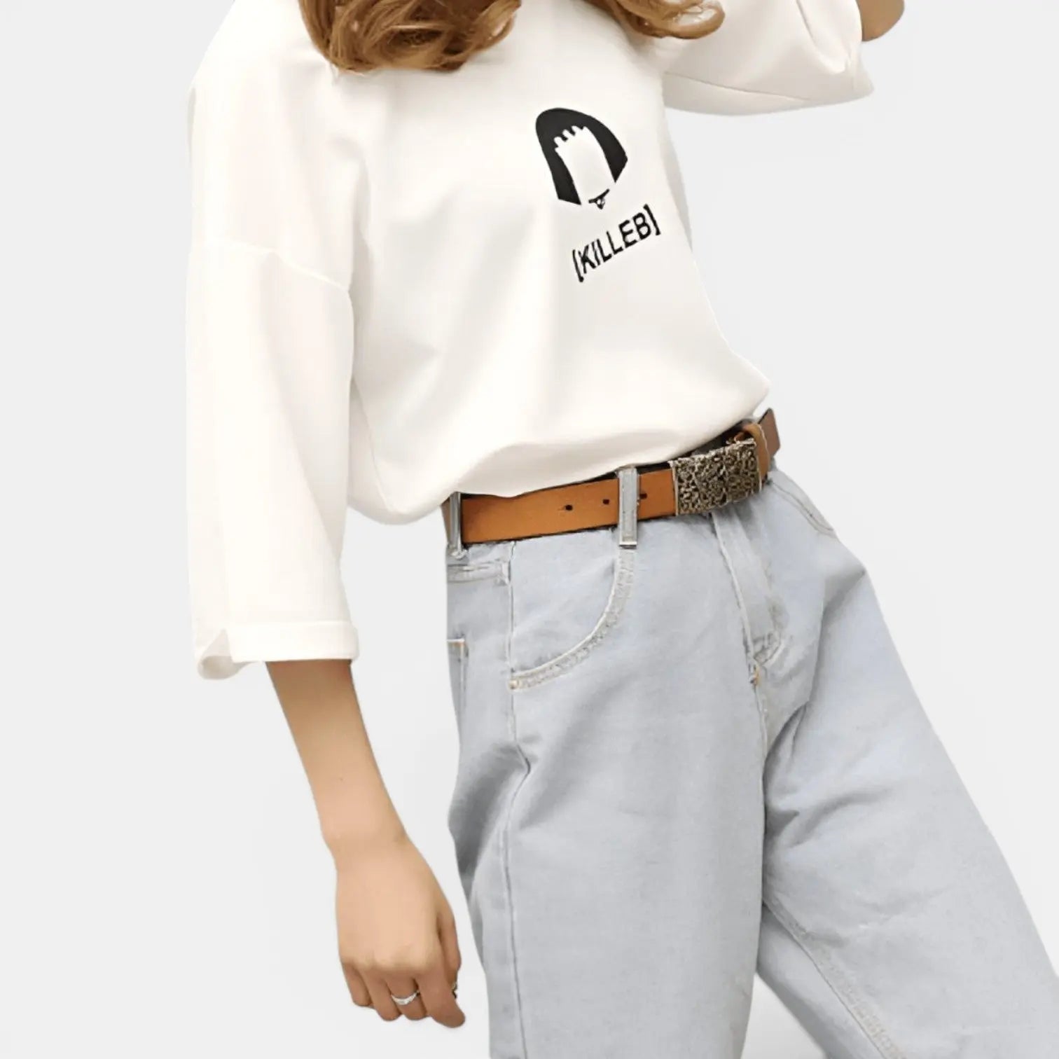 Ceinture Cuir Texturé Look Bohème Femme Boucle Dorée | Borvex La Maison de la Ceinture