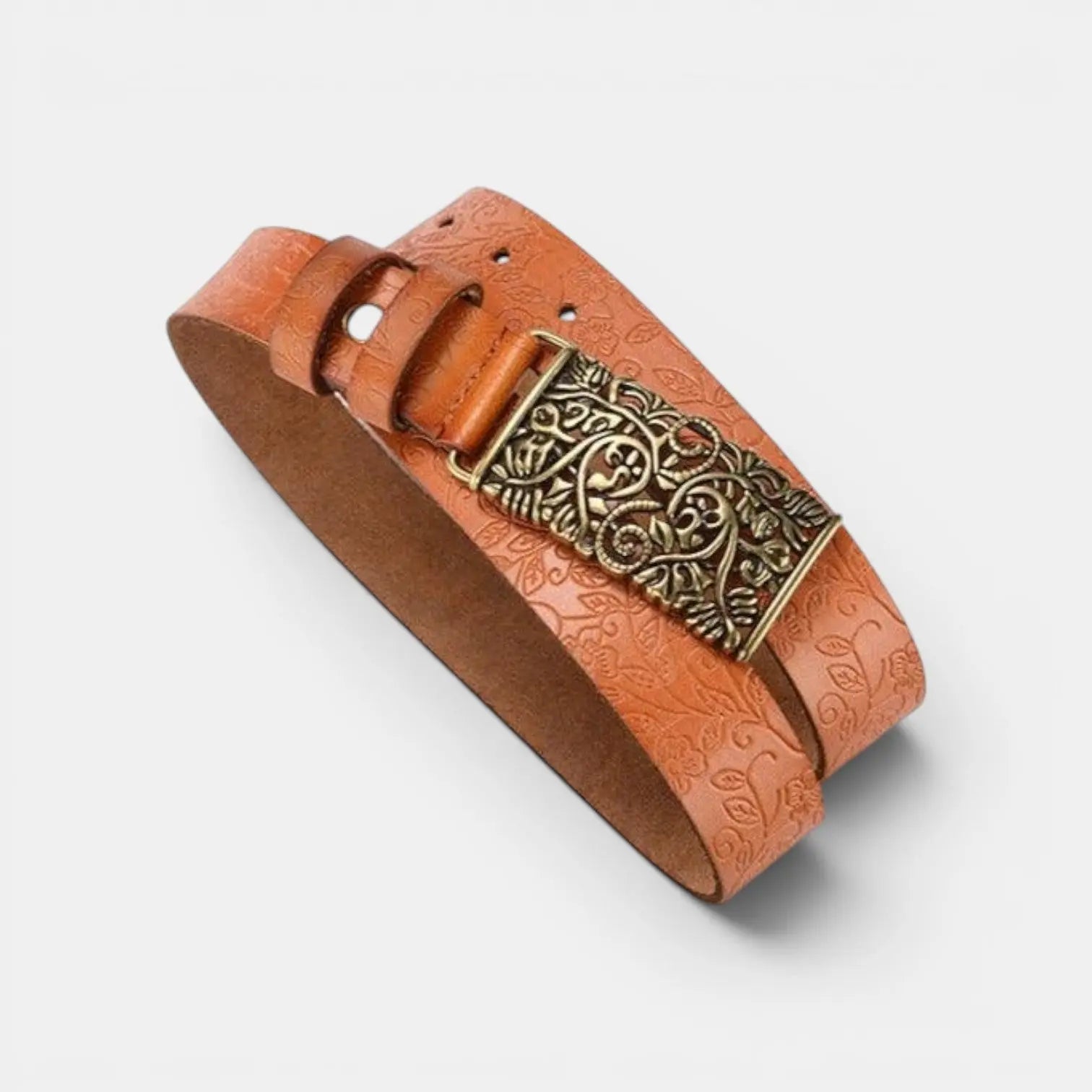Ceinture Cuir Texturé Look Bohème Femme Boucle Dorée | Borvex La Maison de la Ceinture