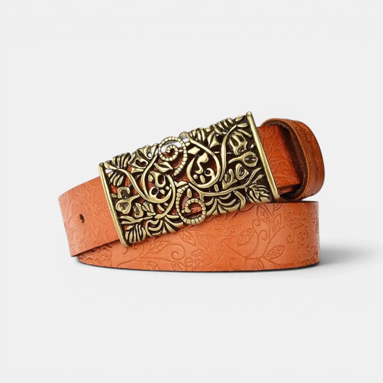 Ceinture Cuir Texturé Look Bohème Femme Boucle Dorée | Borvex La Maison de la Ceinture