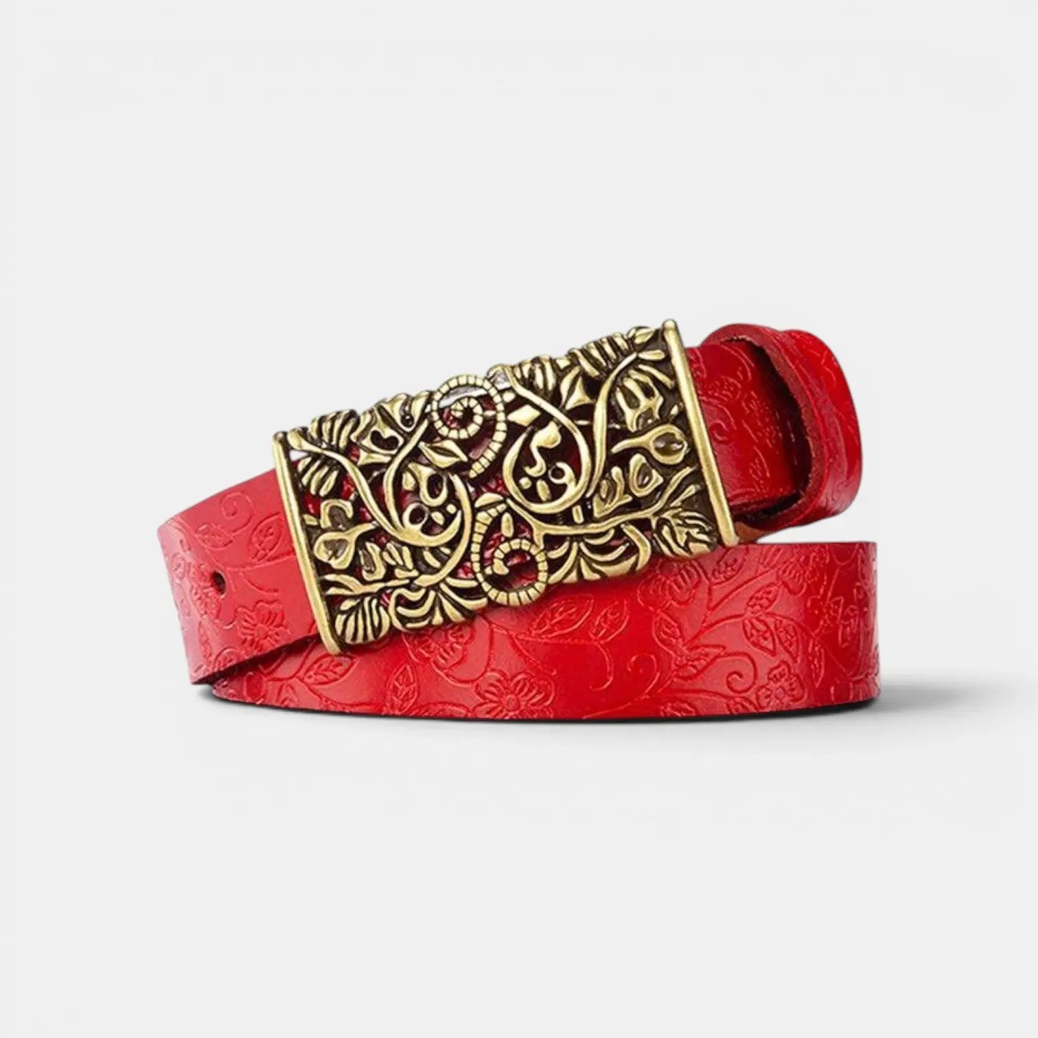 Ceinture Cuir Texturé Look Bohème Femme Boucle Dorée | Borvex La Maison de la Ceinture