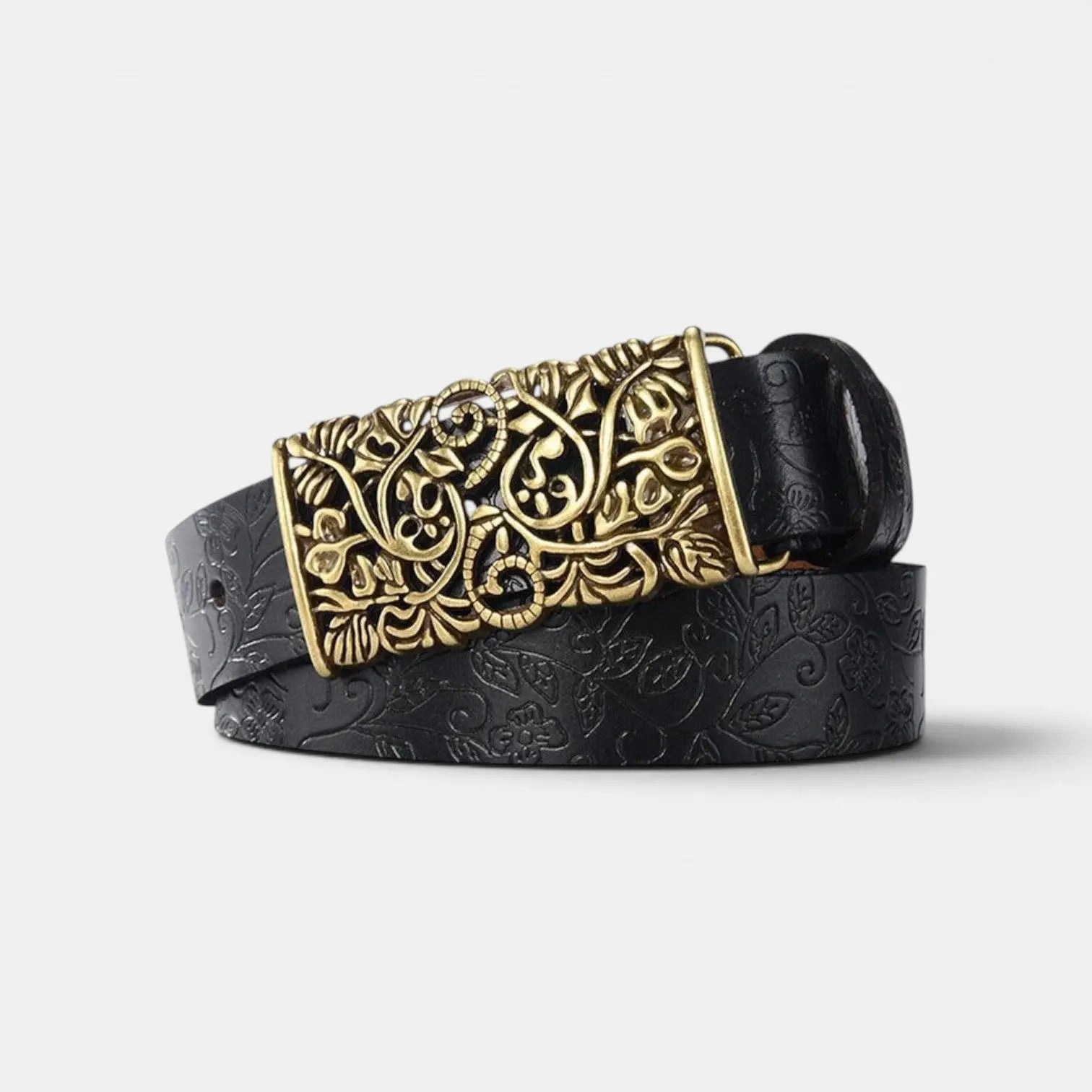 Ceinture Cuir Texturé Look Bohème Femme Boucle Dorée | Borvex La Maison de la Ceinture