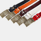 Ceinture Cuir Texturé Look Bohème Femme Boucle Dorée | Borvex La Maison de la Ceinture