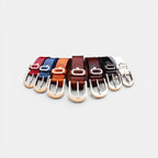Ceinture Cuir Lisse Boucle Ardillon Arrondie Dorée Femme | Alvorn La Maison de la Ceinture