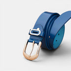 Ceinture Cuir Lisse Boucle Ardillon Arrondie Dorée Femme | Alvorn La Maison de la Ceinture