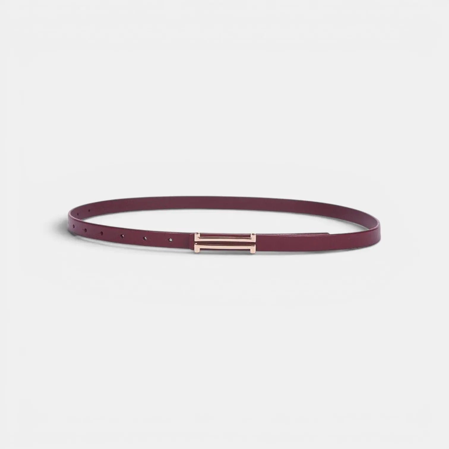 Ceinture Fine Cuir Lisse Femme Boucle en H Dorée | Halvex La Maison de la Ceinture
