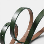 Ceinture Fine Cuir Lisse Femme Boucle en H Dorée | Halvex La Maison de la Ceinture