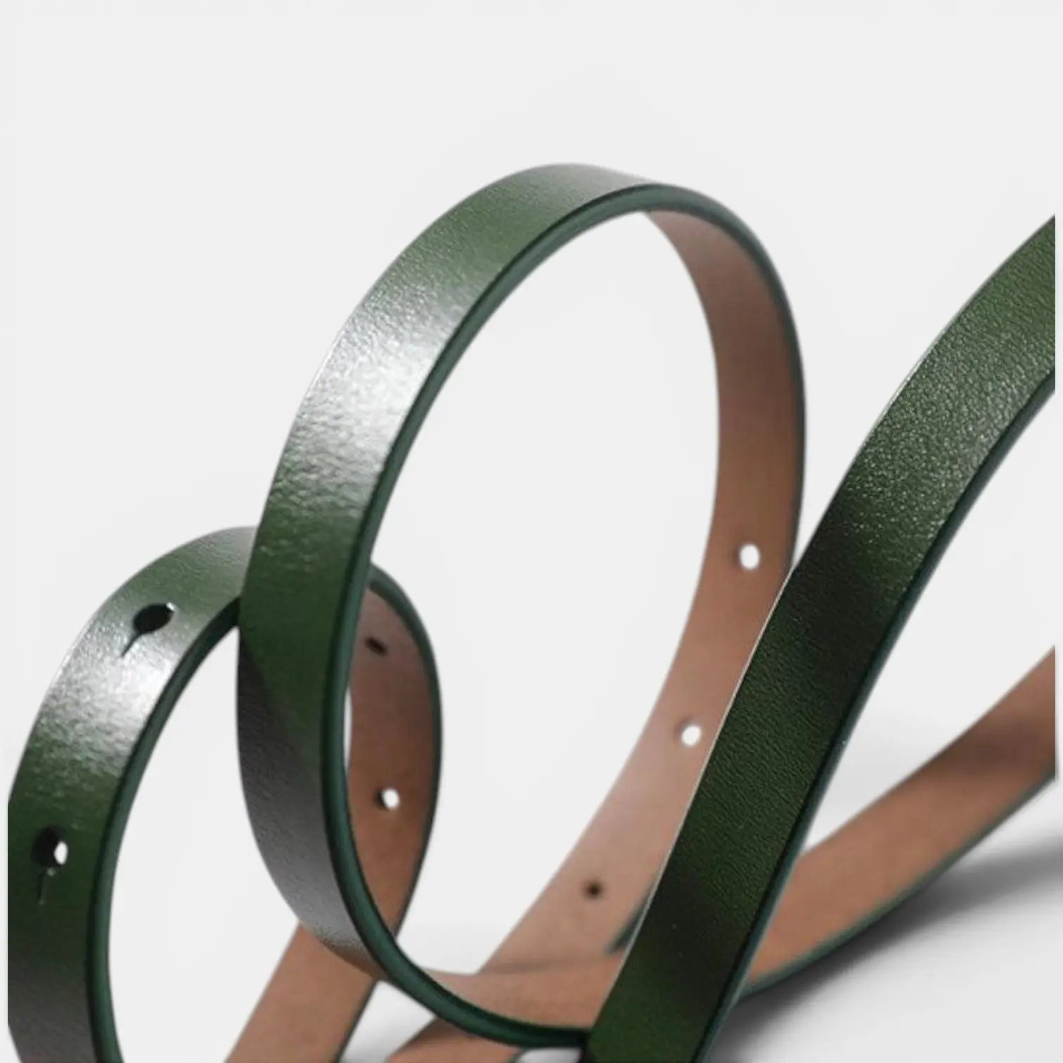 Ceinture Fine Cuir Lisse Femme Boucle en H Dorée | Halvex La Maison de la Ceinture