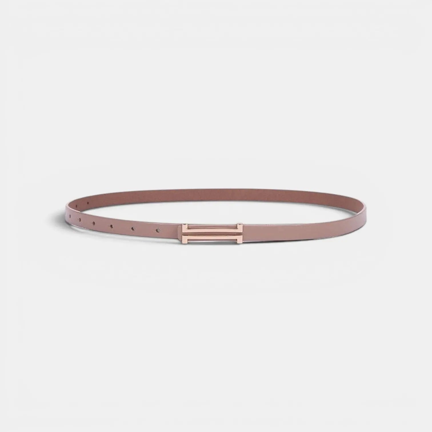 Ceinture Fine Cuir Lisse Femme Boucle en H Dorée | Halvex La Maison de la Ceinture