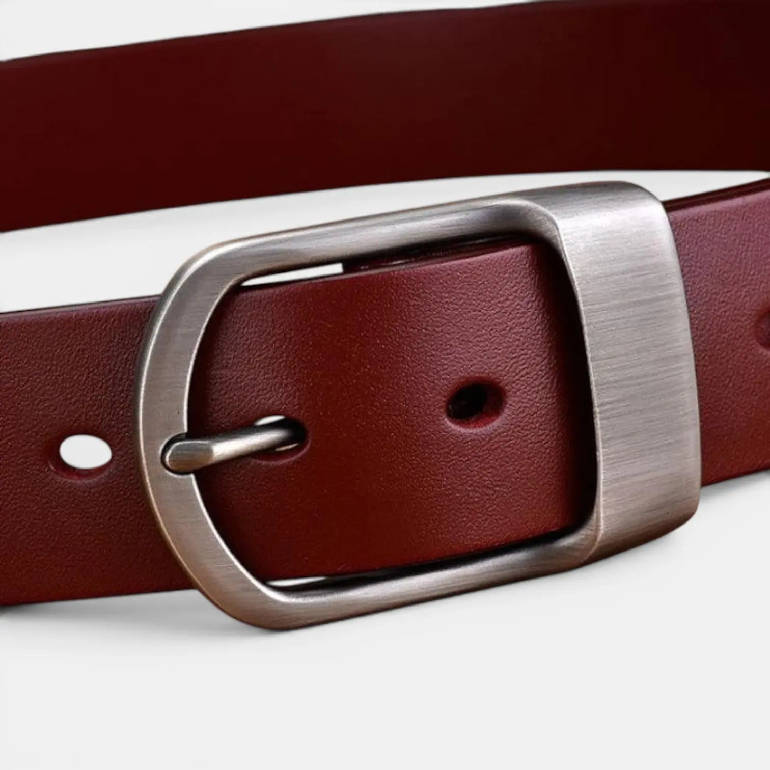 Ceinture Cuir Lisse Homme Grande Taille Boucle Arrondie Mate | Dorzex La Maison de la Ceinture