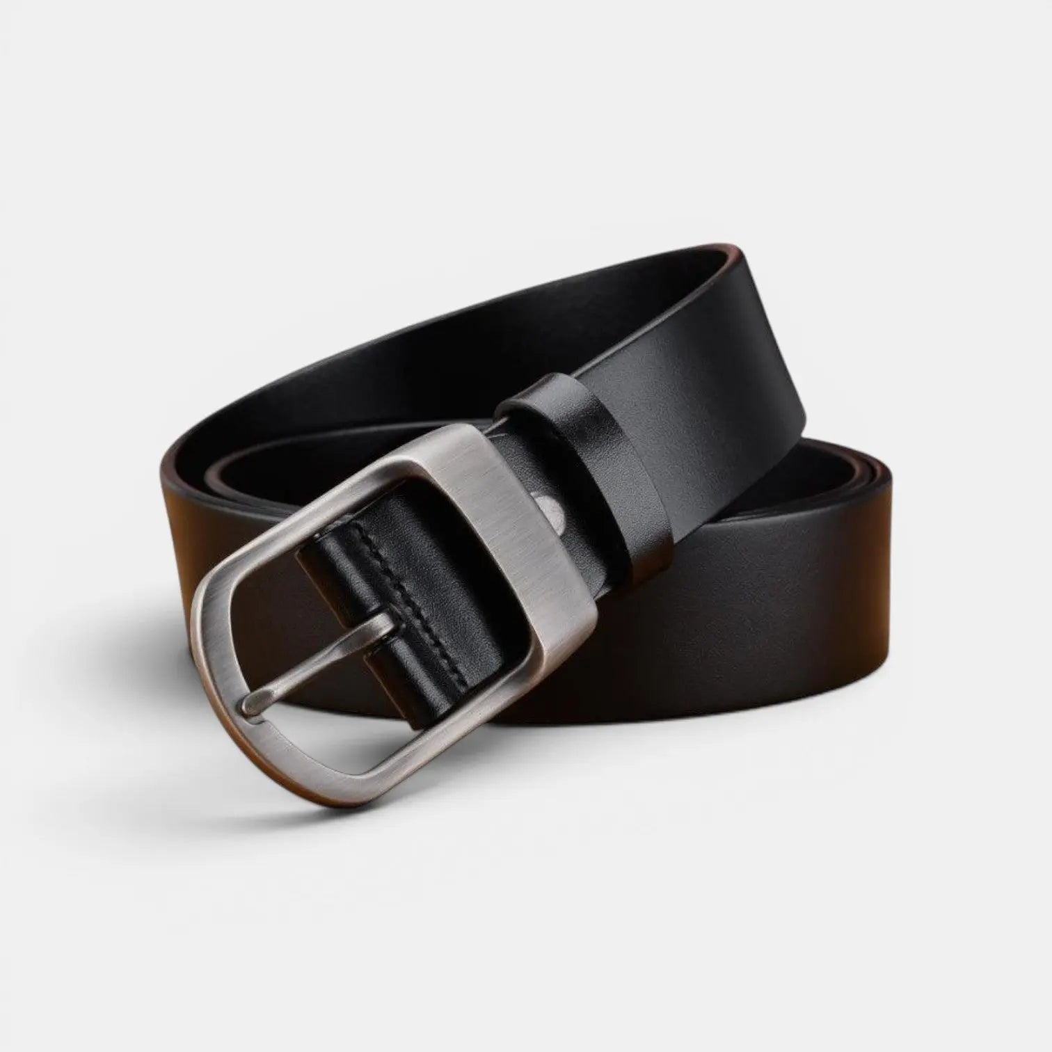 Ceinture Cuir Lisse Homme Grande Taille Boucle Arrondie Mate | Dorzex La Maison de la Ceinture