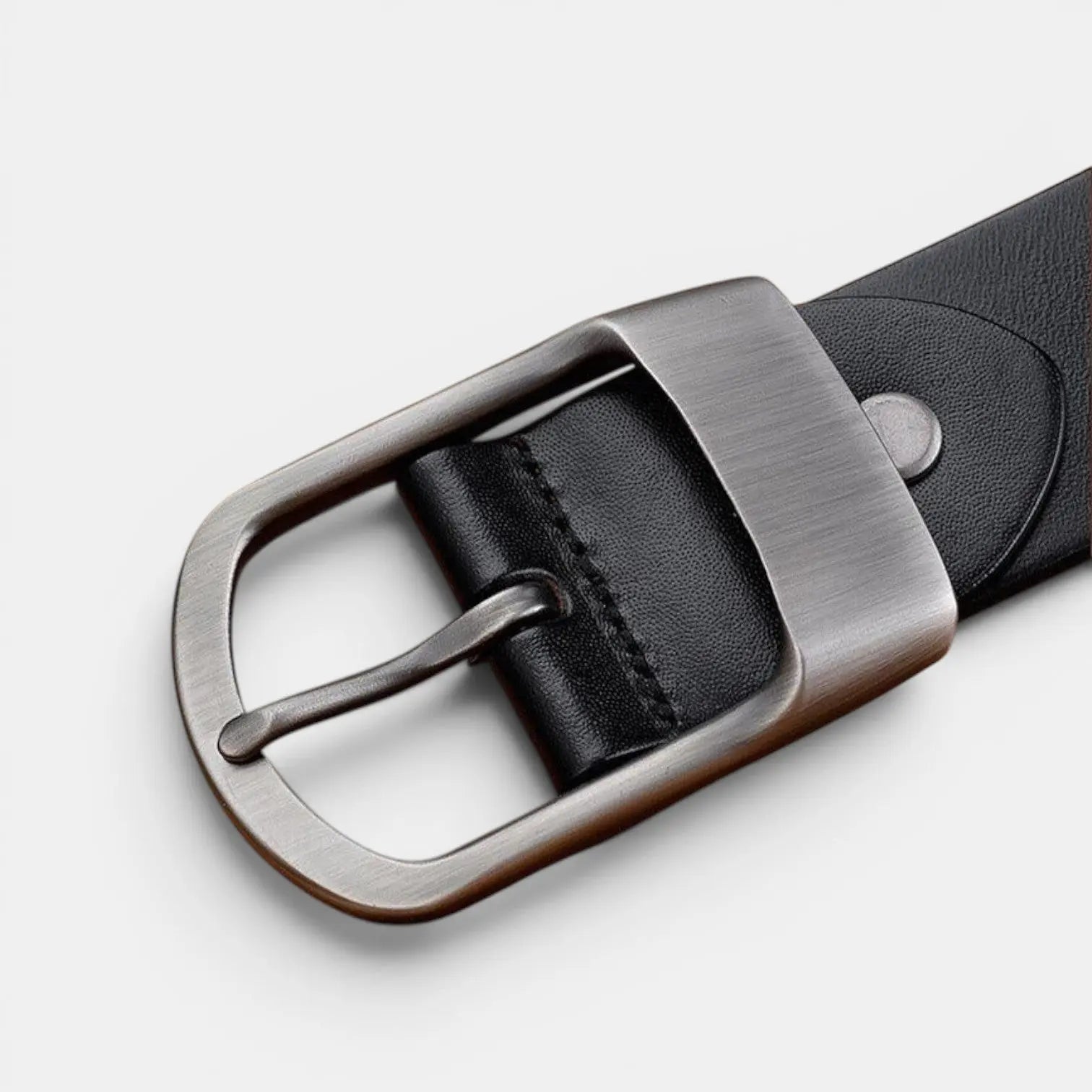 Ceinture Cuir Lisse Homme Grande Taille Boucle Arrondie Mate | Dorzex La Maison de la Ceinture