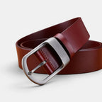 Ceinture Cuir Lisse Homme Grande Taille Boucle Arrondie Mate | Dorzex La Maison de la Ceinture
