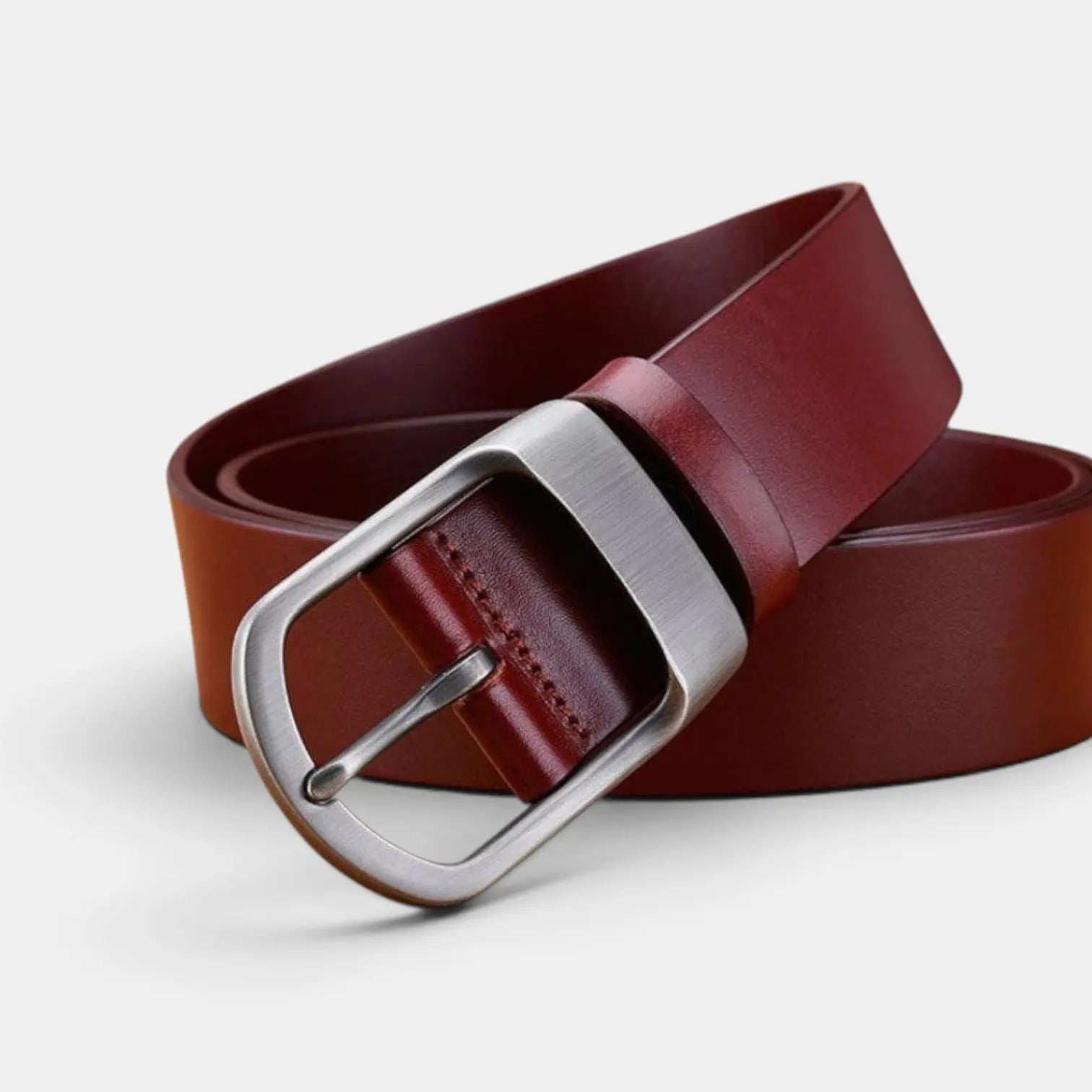 Ceinture Cuir Lisse Homme Grande Taille Boucle Arrondie Mate | Dorzex La Maison de la Ceinture