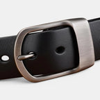 Ceinture Cuir Lisse Homme Grande Taille Boucle Arrondie Mate | Dorzex La Maison de la Ceinture