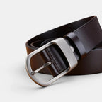 Ceinture Cuir Lisse Homme Grande Taille Boucle Arrondie Mate | Dorzex La Maison de la Ceinture