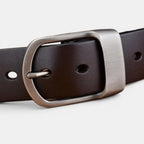 Ceinture Cuir Lisse Homme Grande Taille Boucle Arrondie Mate | Dorzex La Maison de la Ceinture