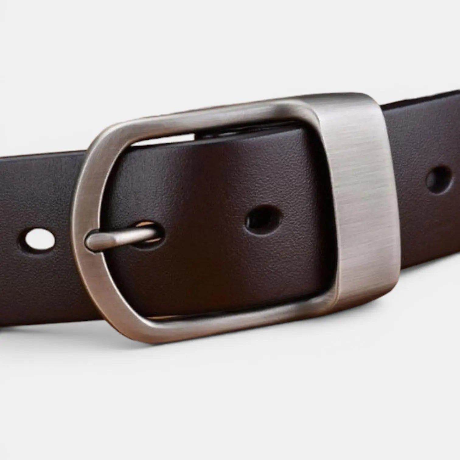 Ceinture Cuir Lisse Homme Grande Taille Boucle Arrondie Mate | Dorzex La Maison de la Ceinture
