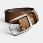 Ceinture Cuir Pleine Fleur Lisse Homme Boucle Laiton | Thanox La Maison de la Ceinture