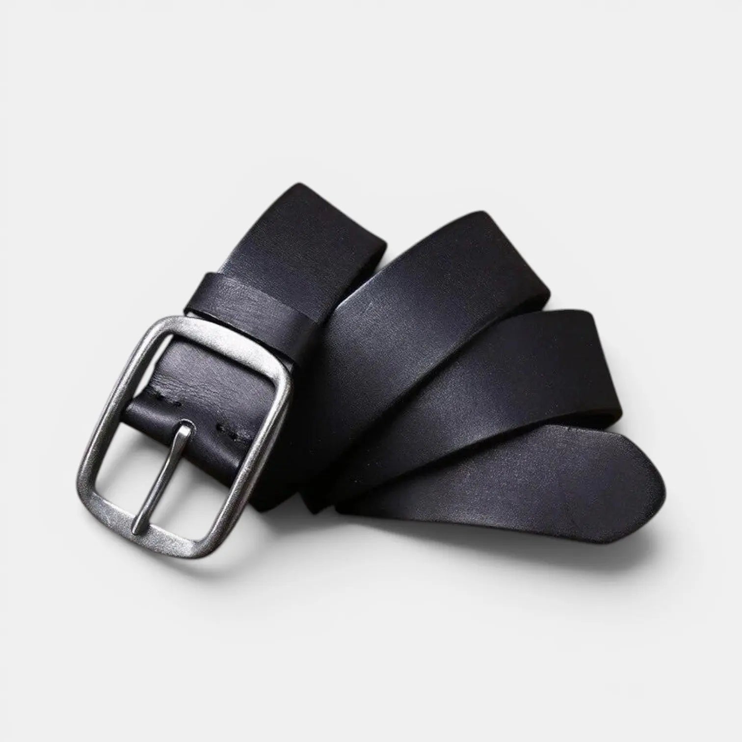 Ceinture Cuir Pleine Fleur Lisse Homme Boucle Laiton | Thanox La Maison de la Ceinture