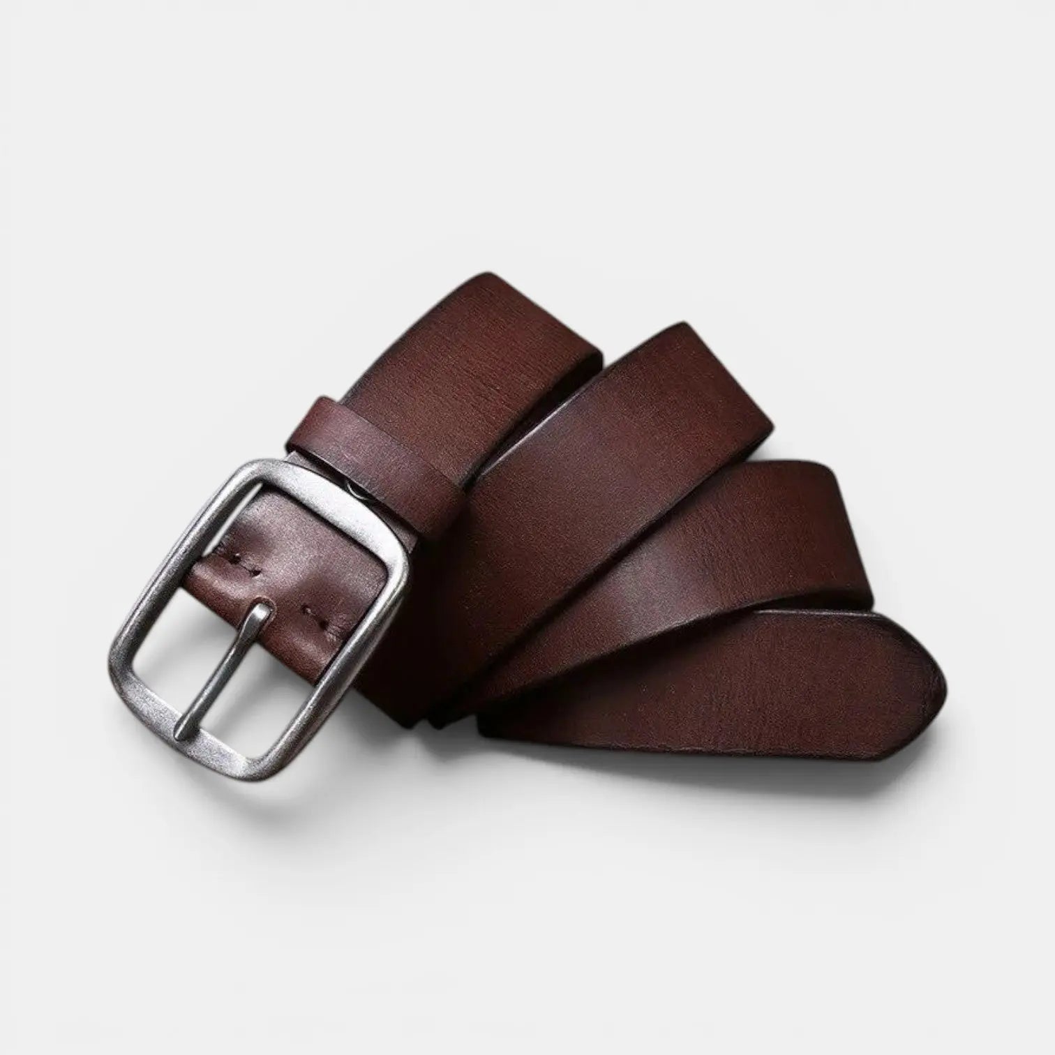 Ceinture Cuir Pleine Fleur Lisse Homme Boucle Laiton | Thanox La Maison de la Ceinture