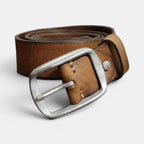 Ceinture Cuir Pleine Fleur Lisse Homme Boucle Laiton | Thanox La Maison de la Ceinture