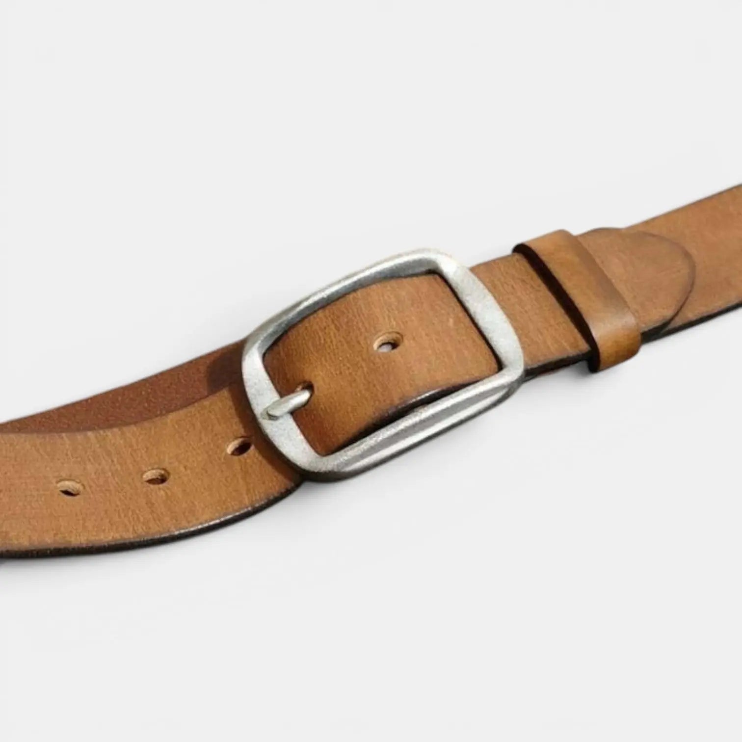 Ceinture Cuir Pleine Fleur Lisse Homme Boucle Laiton | Thanox La Maison de la Ceinture