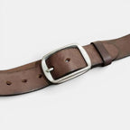 Ceinture Cuir Pleine Fleur Lisse Homme Boucle Laiton | Thanox La Maison de la Ceinture