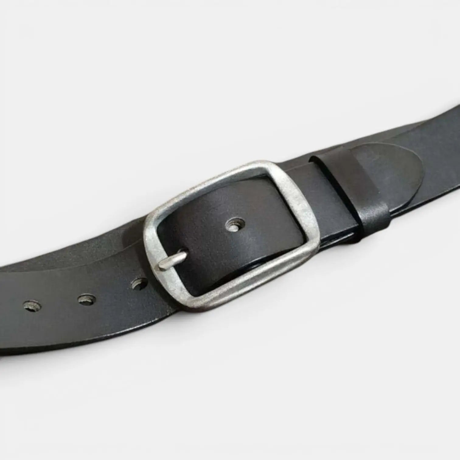 Ceinture Cuir Pleine Fleur Lisse Homme Boucle Laiton | Thanox La Maison de la Ceinture
