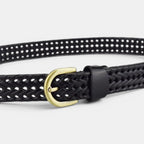 Ceinture Cuir Tressé Femme Bohème Boucle Ardillon Dorée | Tolvex La Maison de la Ceinture