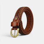 Ceinture Cuir Tressé Femme Bohème Boucle Ardillon Dorée | Tolvex La Maison de la Ceinture