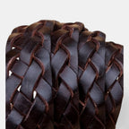 Ceinture Tressée Cuir Pleine Fleur Boucle Arrondie Femme | Welvax La Maison de la Ceinture