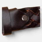Ceinture Tressée Cuir Pleine Fleur Boucle Arrondie Femme | Welvax La Maison de la Ceinture