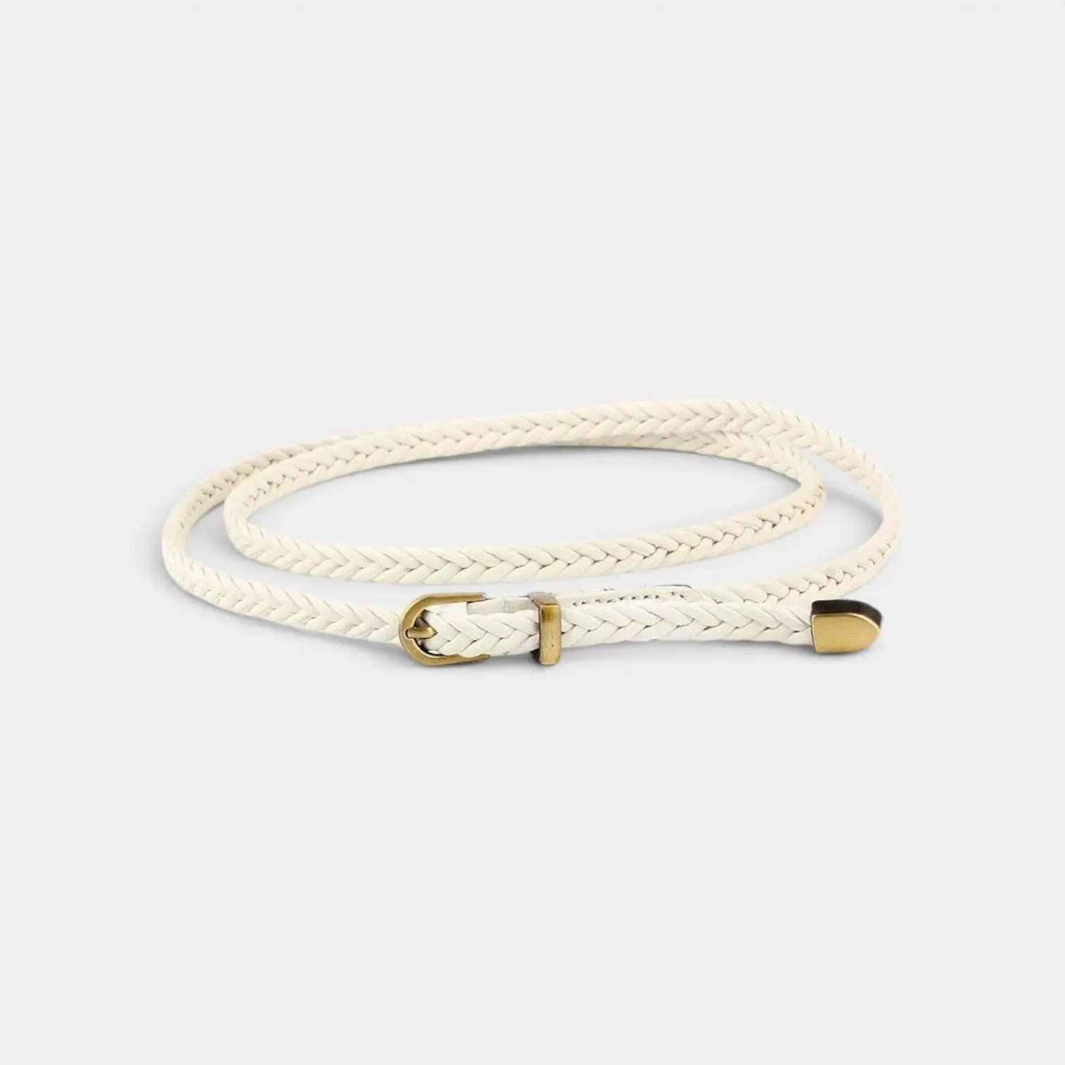 Ceinture Fine Simili Vegan Tressé Femme Boucle Arrondie | Trelvox La Maison de la Ceinture