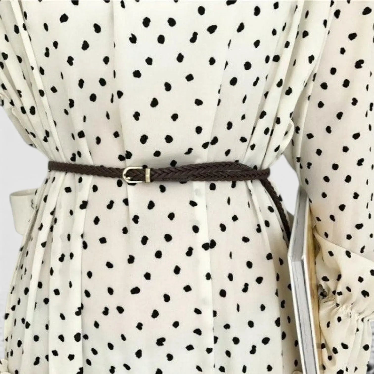 Ceinture Fine Simili Vegan Tressé Femme Boucle Arrondie | Trelvox La Maison de la Ceinture