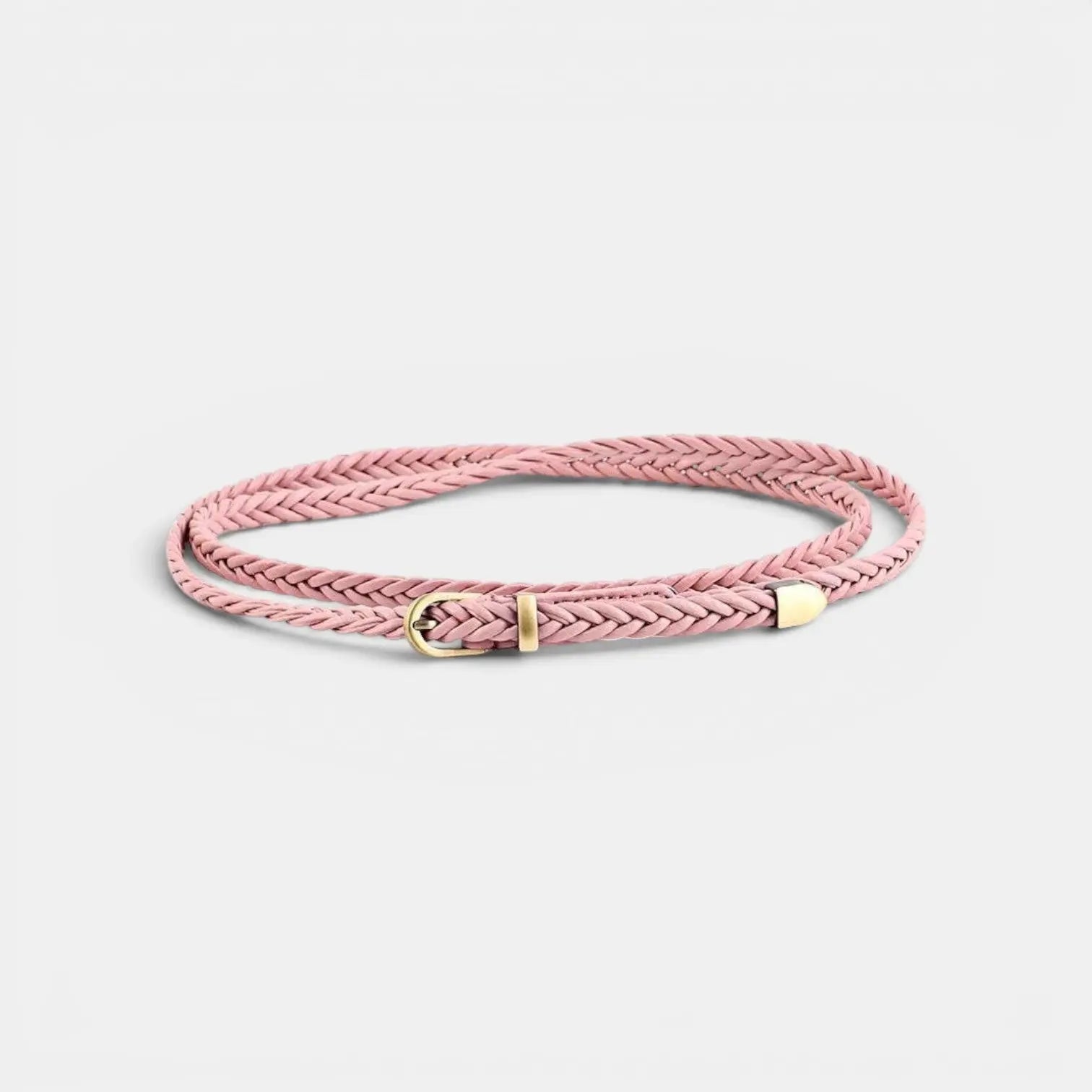 Ceinture Fine Simili Vegan Tressé Femme Boucle Arrondie | Trelvox La Maison de la Ceinture