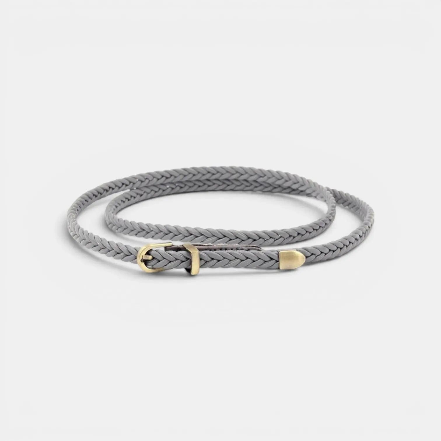 Ceinture Fine Simili Vegan Tressé Femme Boucle Arrondie | Trelvox La Maison de la Ceinture