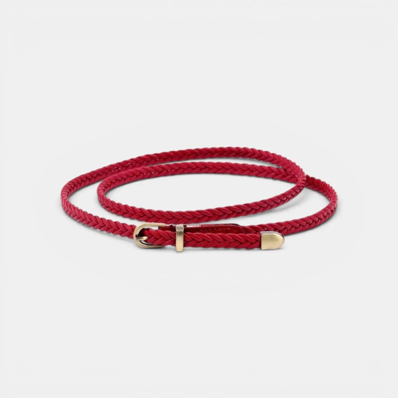 Ceinture Fine Simili Vegan Tressé Femme Boucle Arrondie | Trelvox La Maison de la Ceinture