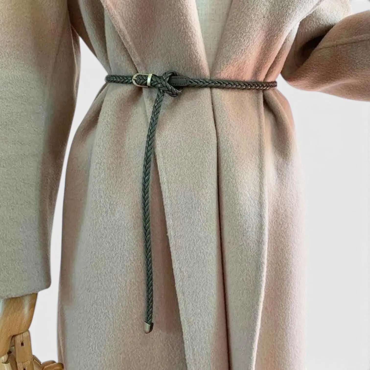 Ceinture Fine Simili Vegan Tressé Femme Boucle Arrondie | Trelvox La Maison de la Ceinture