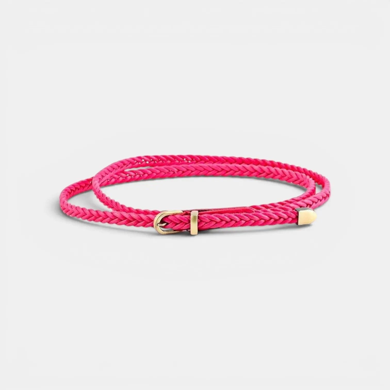Ceinture Fine Simili Vegan Tressé Femme Boucle Arrondie | Trelvox La Maison de la Ceinture
