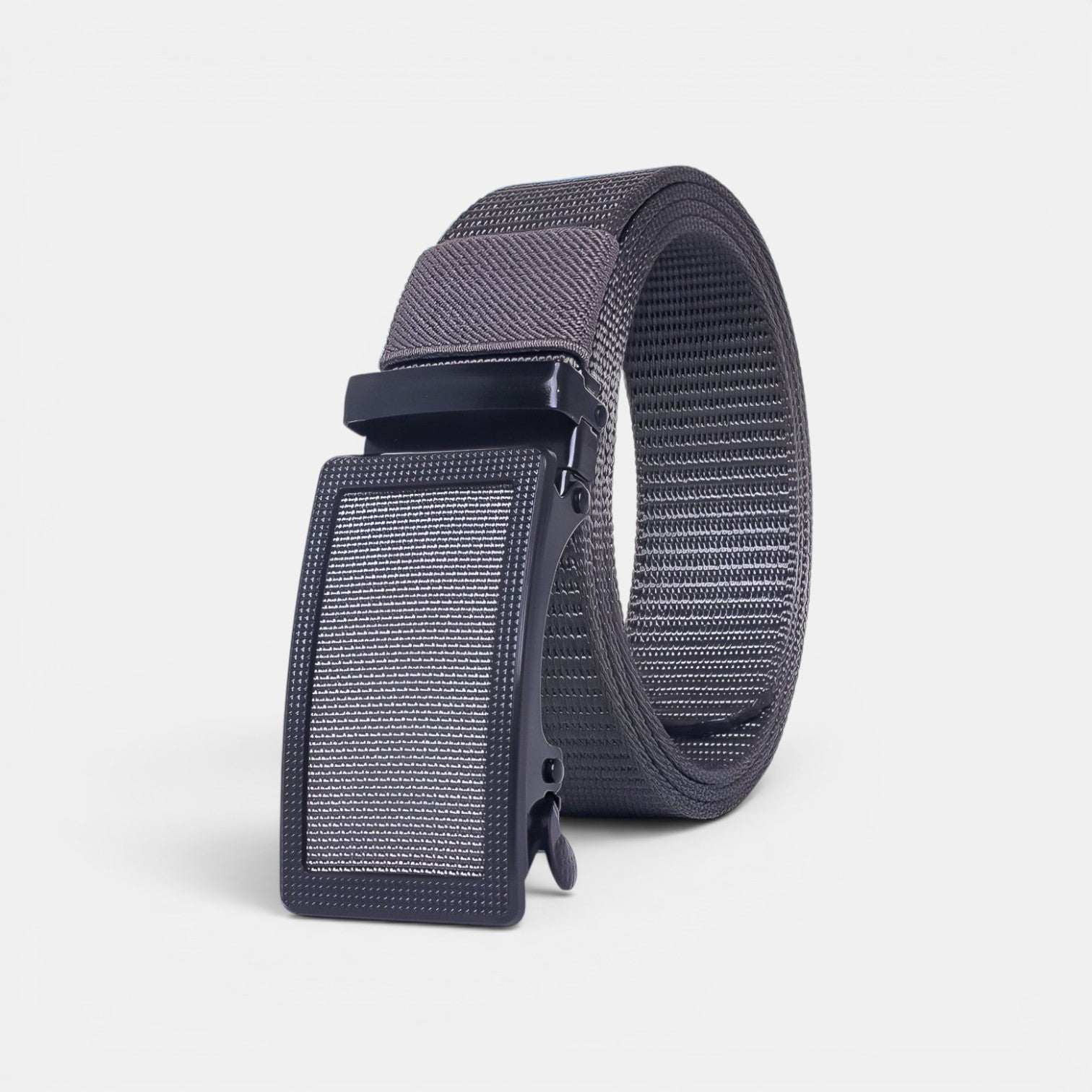 Ceinture Toile Homme Boucle Automatique Grise | Vondrek